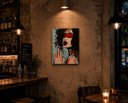 cuadro original figurativo contemporáneo para decoración de bares, restaurantes e interiores.