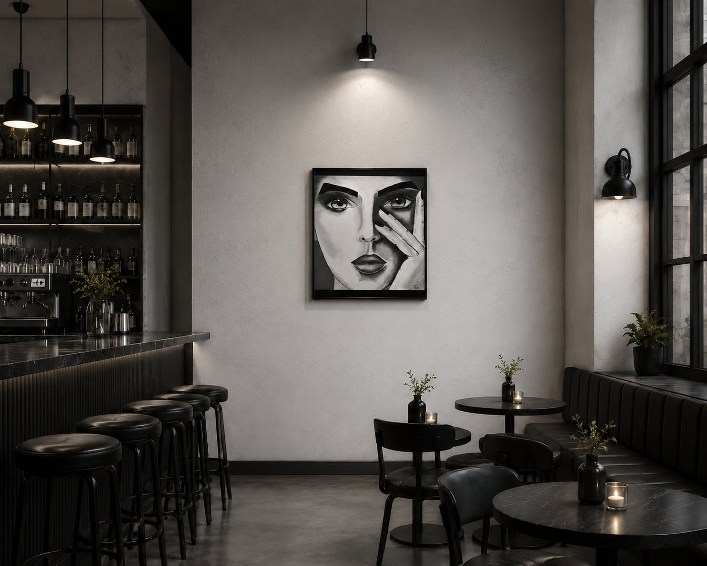 cuadro original pintado con acrílico sobre lienzo ideal para decoración de hogar o tienda o cafetería