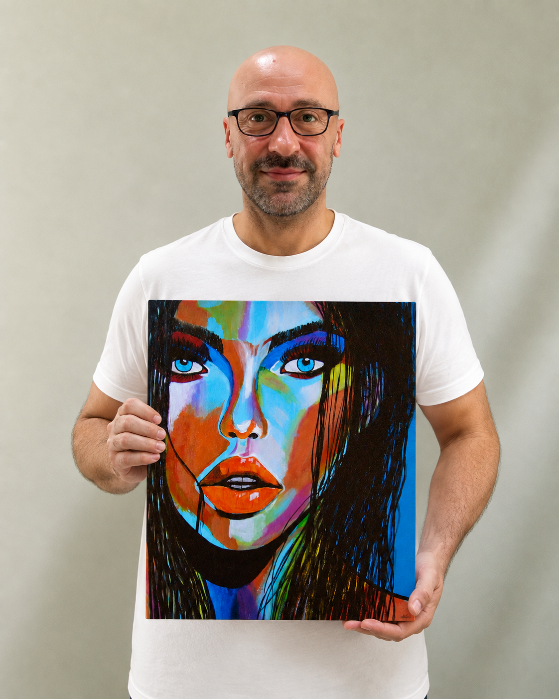 cuadro original pintado con acrílico sobre lienzo ideal para decoración de hogar o tienda o cafetería