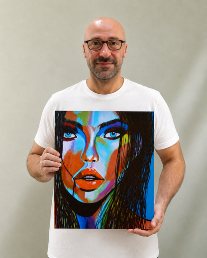 cuadro original pintado con acrílico sobre lienzo ideal para decoración de hogar o tienda o cafetería