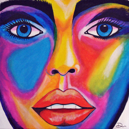 cuadro original pintado con acrílico sobre lienzo ideal para decoración de hogar o tienda o cafetería