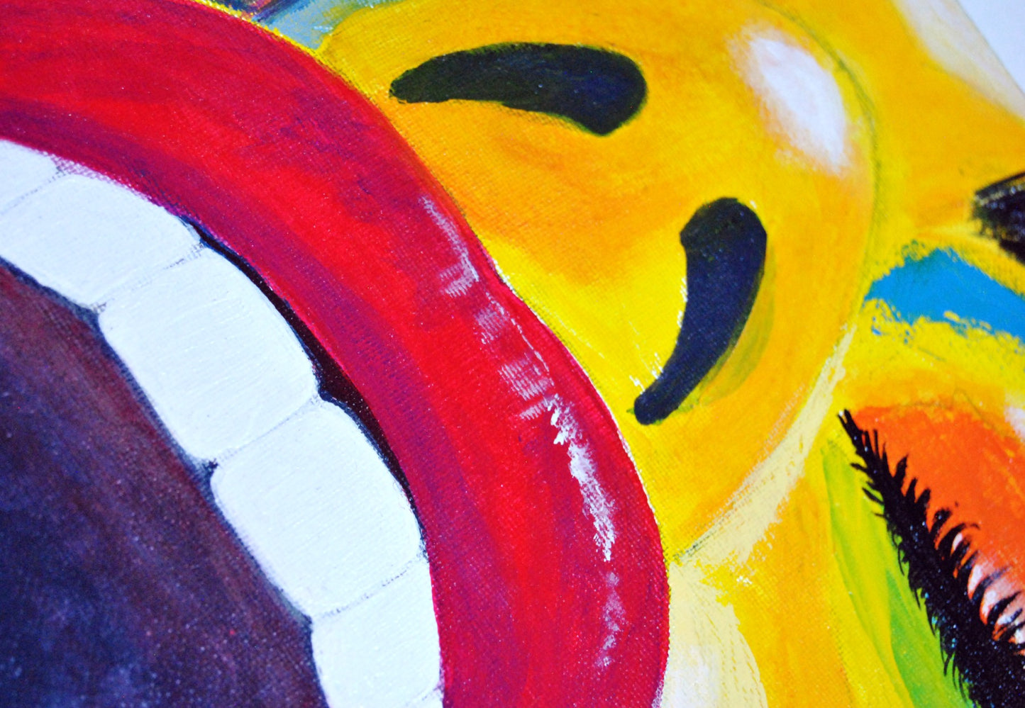 cuadro original pintado con acrílico sobre lienzo ideal para decoración de hogar o tienda o cafetería