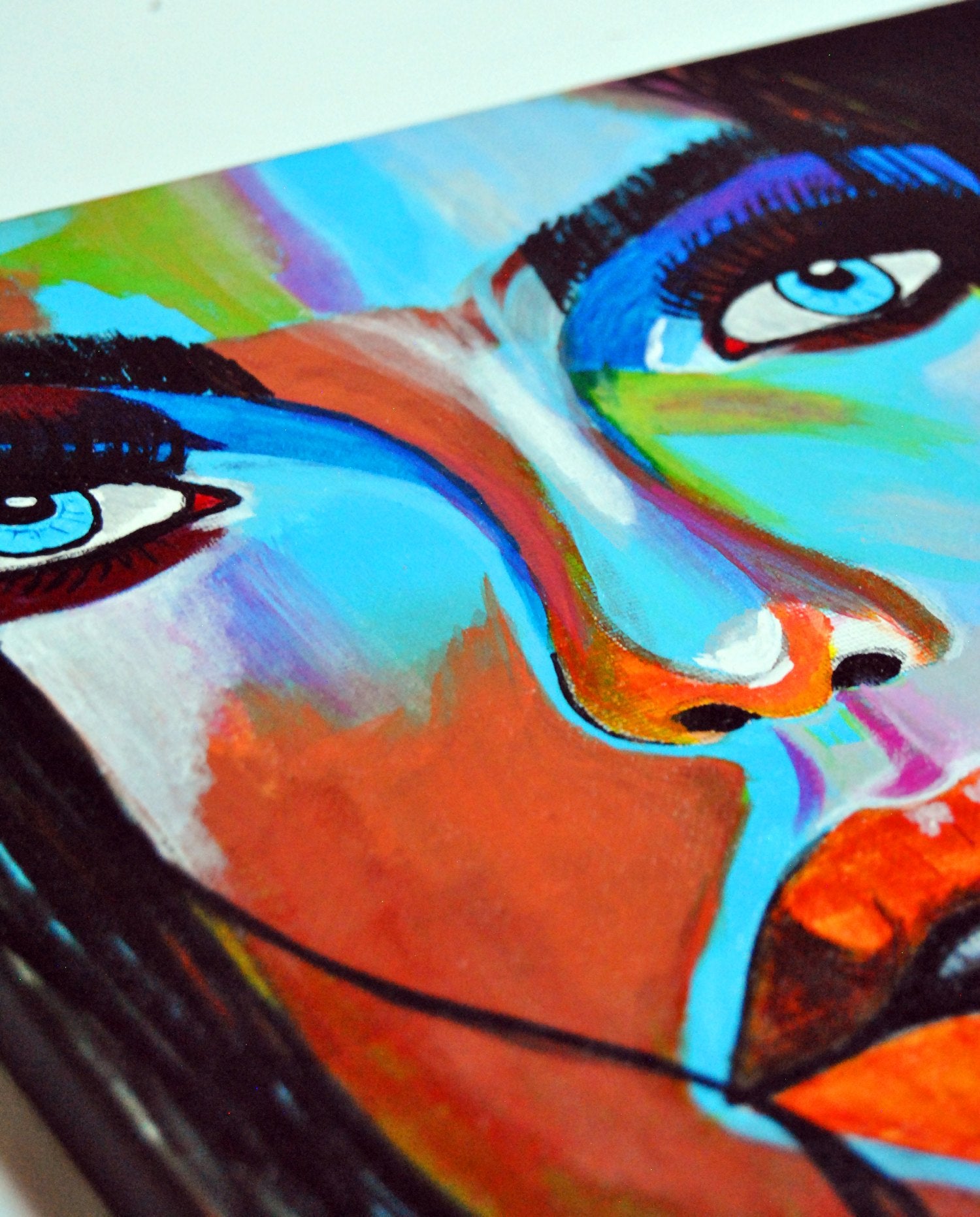 cuadro original pintado con acrílico sobre lienzo ideal para decoración de hogar o tienda o cafetería