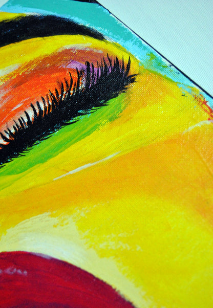 cuadro original pintado con acrílico sobre lienzo ideal para decoración de hogar o tienda o cafetería