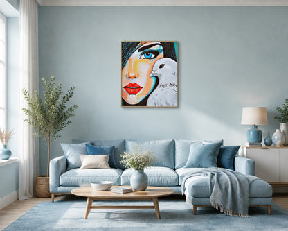 cuadro original pintado con acrílico sobre lienzo ideal para decoración de hogar o tienda o cafetería