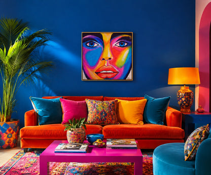 cuadro original pintado con acrílico sobre lienzo ideal para decoración de hogar o tienda o cafetería