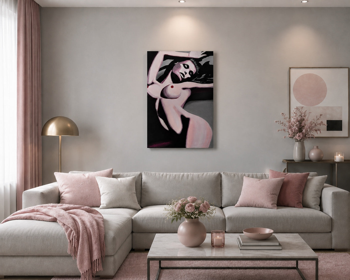 cuadro original pintado con acrílico sobre lienzo ideal para decoración de hogar o tienda o cafetería