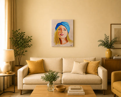 cuadro original pintado con acrílico sobre lienzo ideal para decoración de hogar o tienda o cafetería