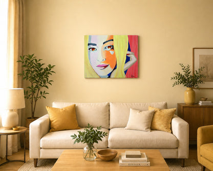 cuadro original pintado con acrílico sobre lienzo ideal para decoración de hogar o tienda o cafetería