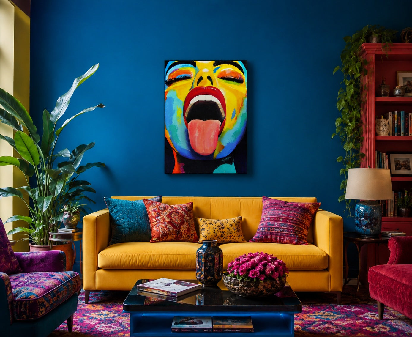 cuadro original pintado con acrílico sobre lienzo ideal para decoración de hogar o tienda o cafetería