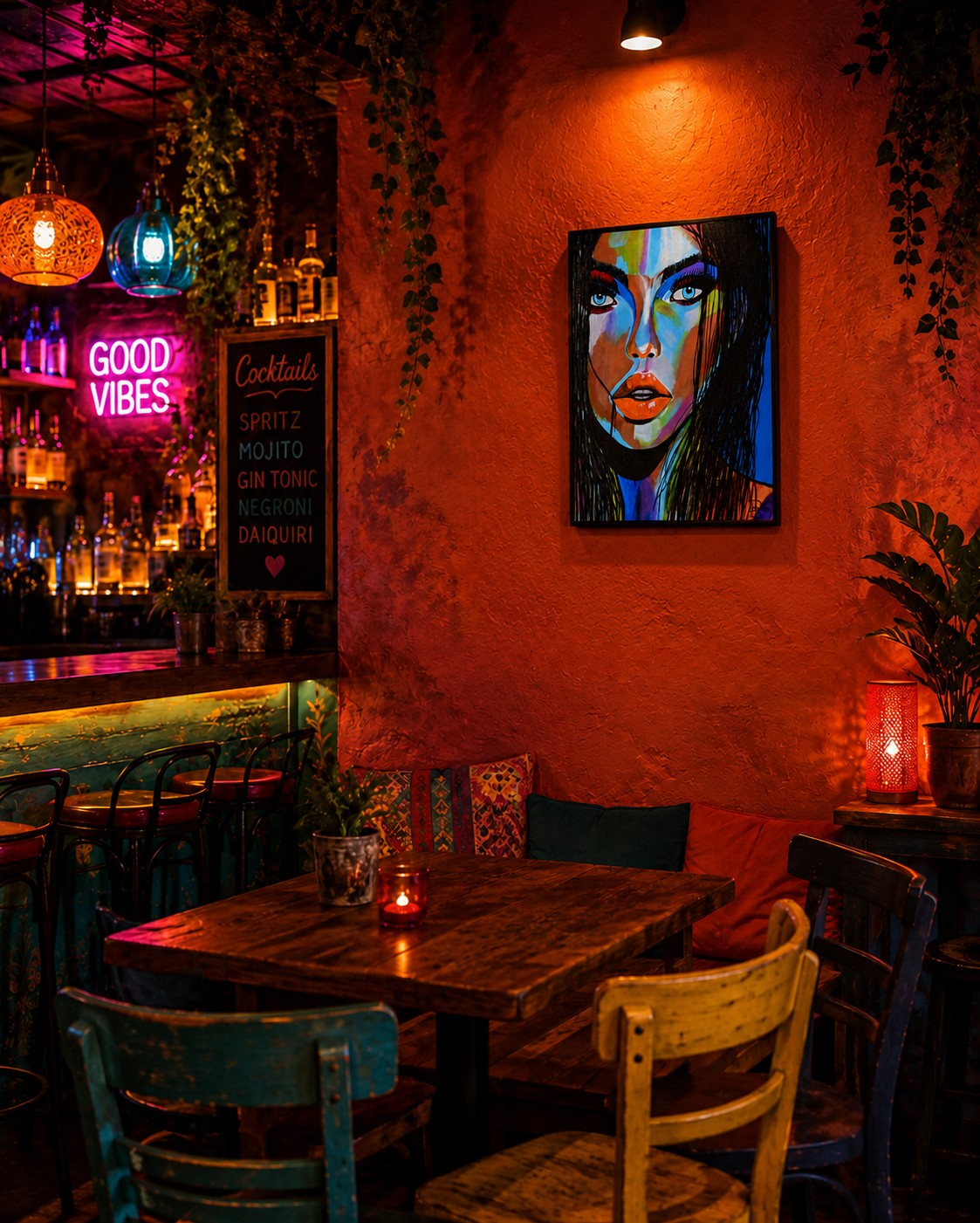 cuadro original pintado con acrílico sobre lienzo ideal para decoración de hogar o tienda o cafetería