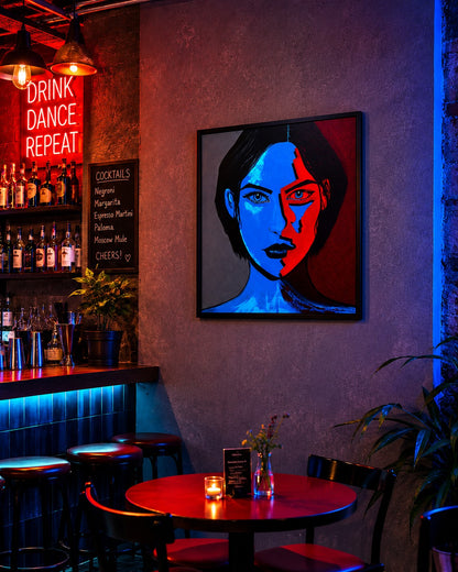 cuadro original pintado con acrílico sobre lienzo ideal para decoración de hogar o tienda o cafetería