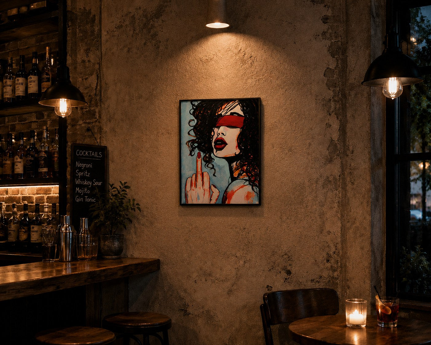 cuadro original pintado con acrílico sobre lienzo ideal para decoración de hogar o tienda o cafetería