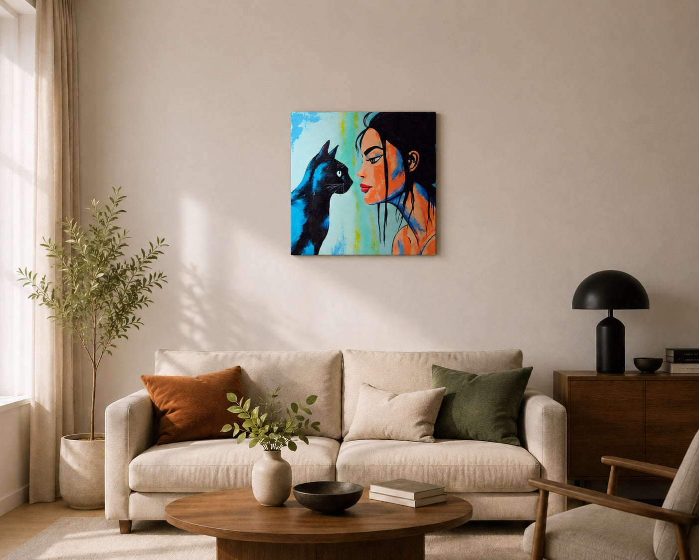 cuadro original pintado con acrílico sobre lienzo ideal para decoración de hogar o tienda o cafetería