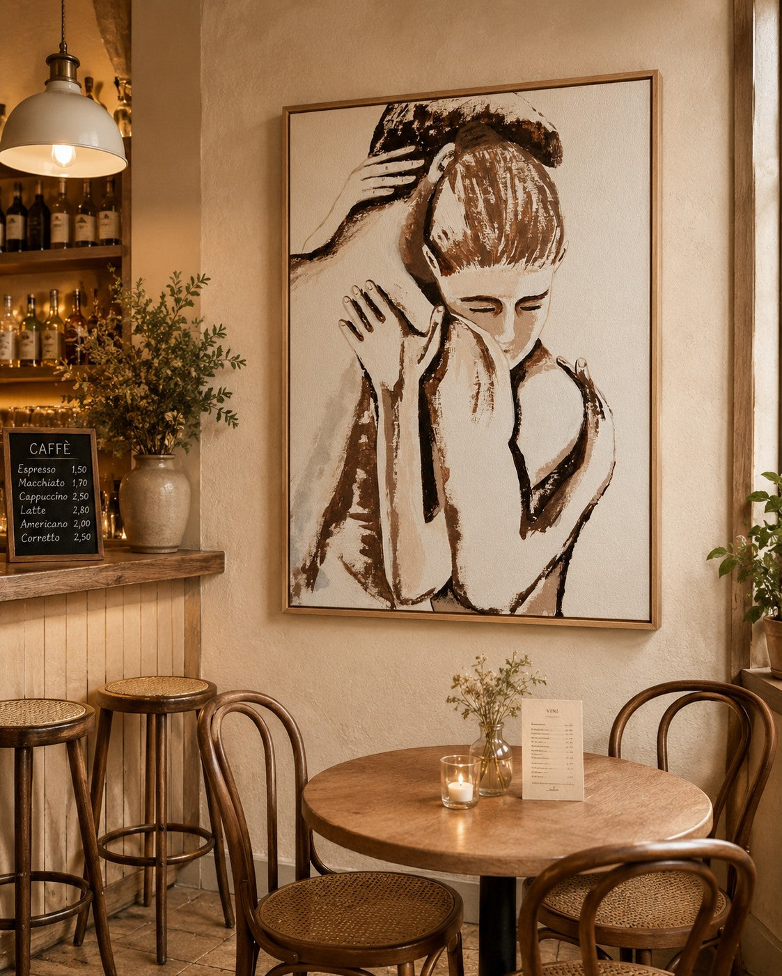 cuadro original pintado con acrílico sobre lienzo ideal para decoración de hogar o tienda o cafetería