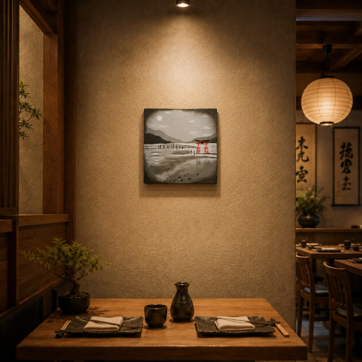 cuadro original pintado con acrílico sobre lienzo ideal para decoración de hogar o tienda o cafetería
