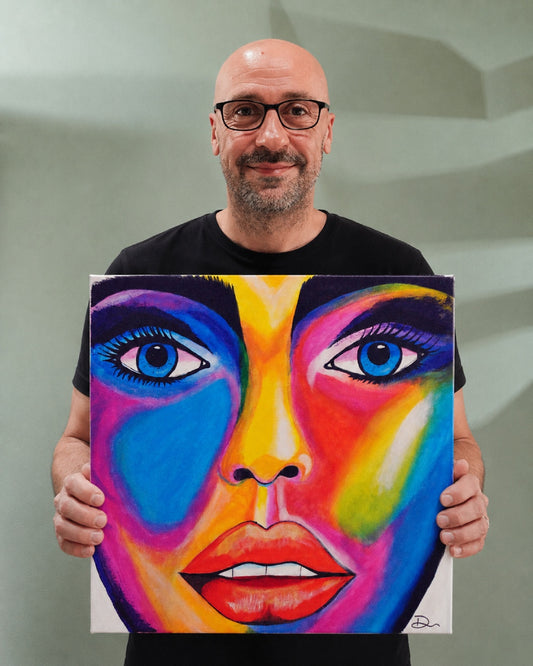 cuadro original pintado con acrílico sobre lienzo ideal para decoración de hogar o tienda o cafetería