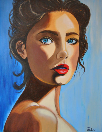 cuadro original pintado con acrílico sobre lienzo ideal para decoración de hogar de lujo o tienda o cafetería