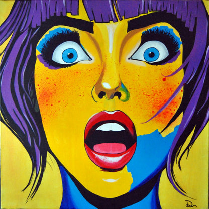 cuadro original pintado con acrílico sobre lienzo ideal para decoración de hogar de lujo o tienda o cafetería