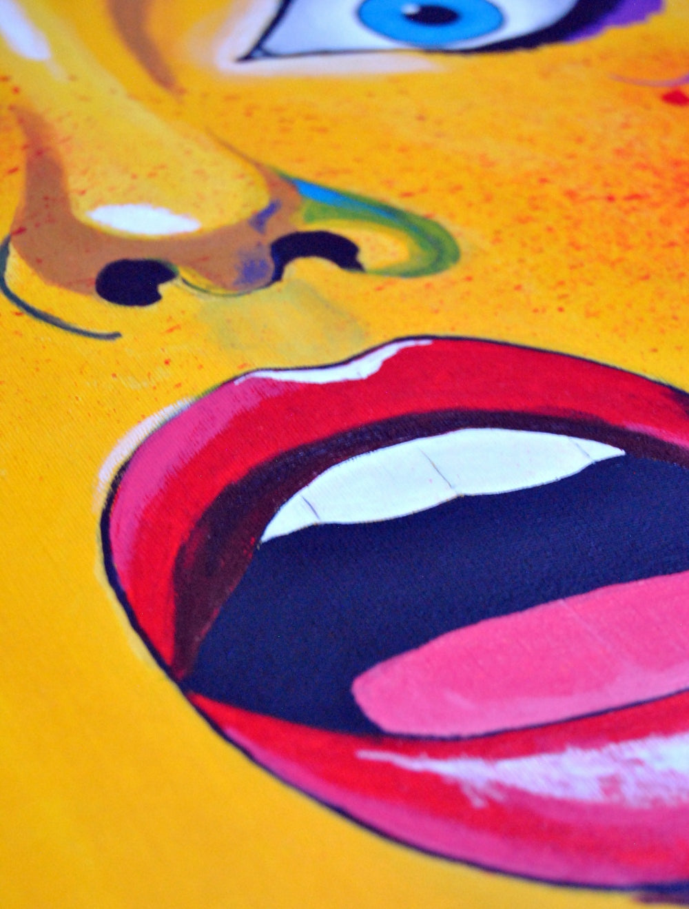 cuadro original pintado con acrílico sobre lienzo ideal para decoración de hogar de lujo o tienda o cafetería