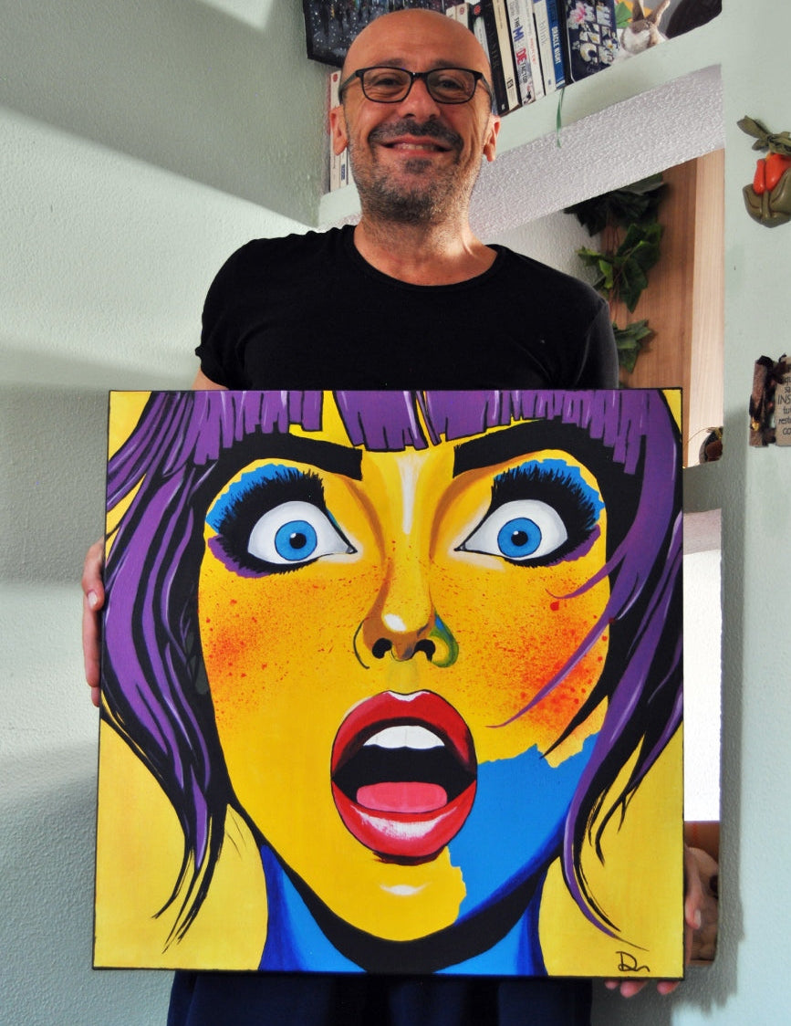 cuadro original pintado con acrílico sobre lienzo ideal para decoración de hogar de lujo o tienda o cafetería