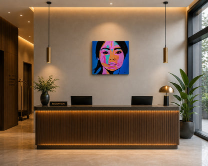 Retrato original contemporáneo para decoración de hotel