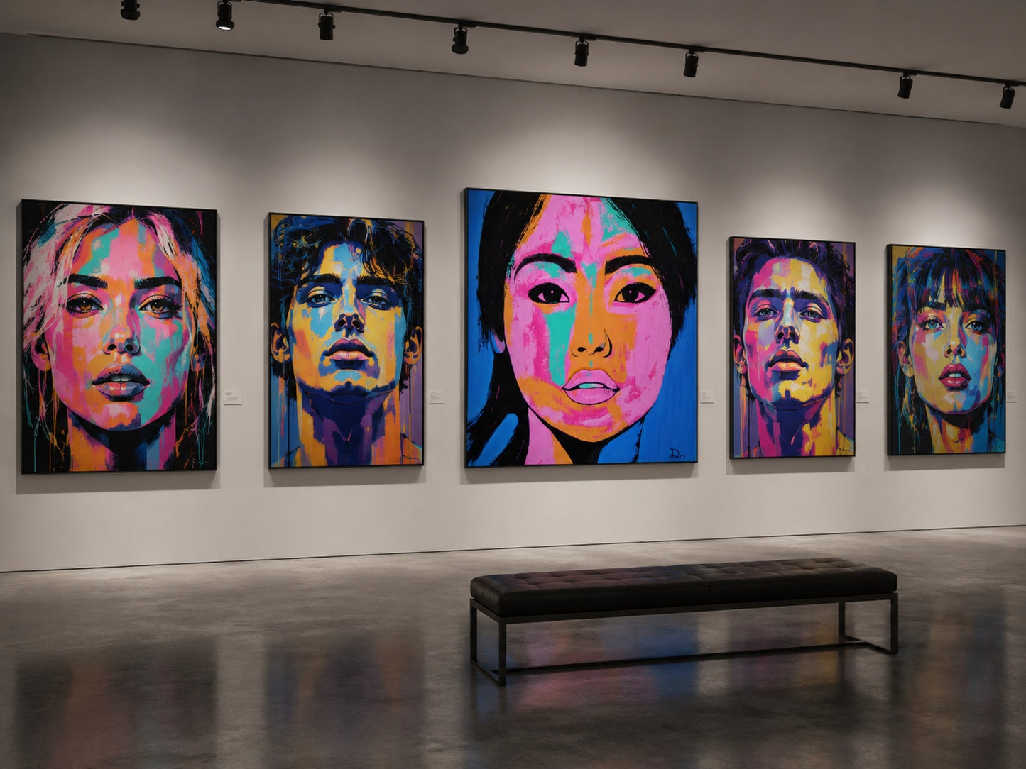 Retrato contemporáneo para decoración y exposiciones
