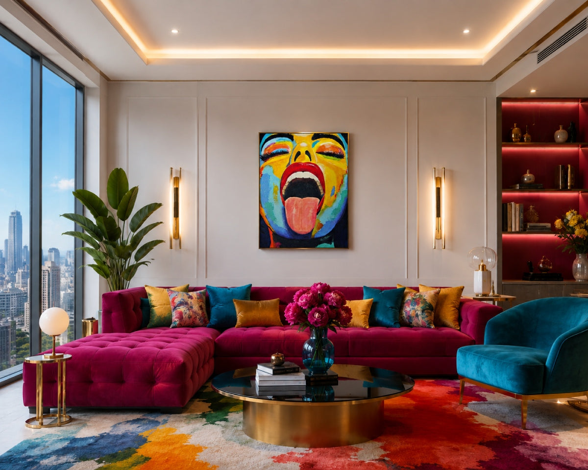 Cuadro Pop Art contemporáneo para decoración de piso de lujo