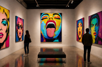 pintura Pop Art contemporánea original para exposiciones y decoraciones