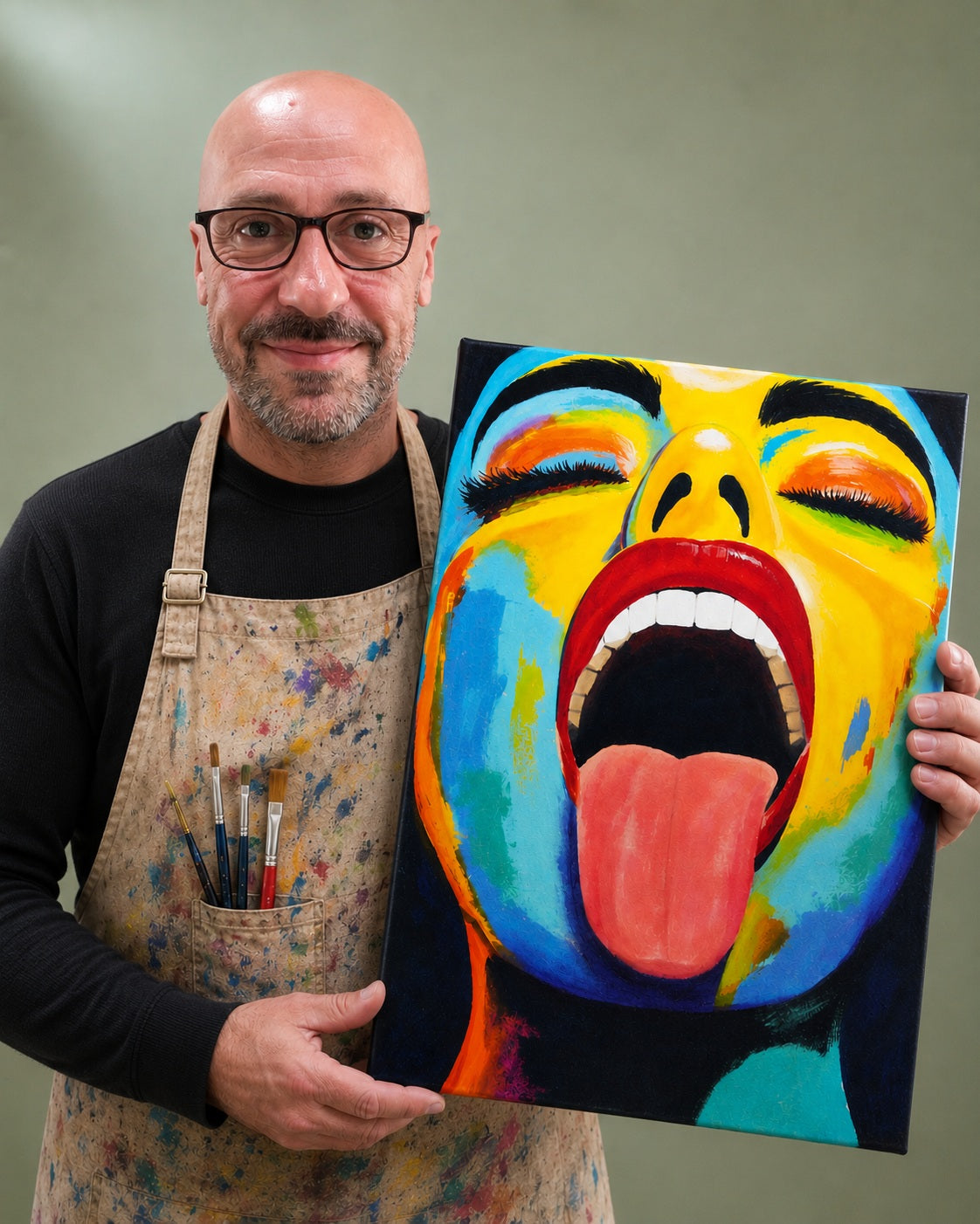 Cuadro Pop Art contemporáneo en acrílico para decoración