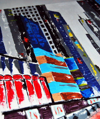 Pintura contemporánea urbana para decoraciones de interiores