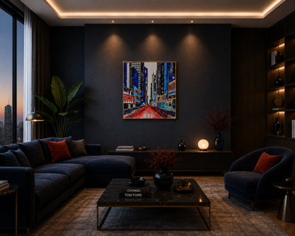 Pintura contemporánea decorativa urbana ideal para pisos de lujo