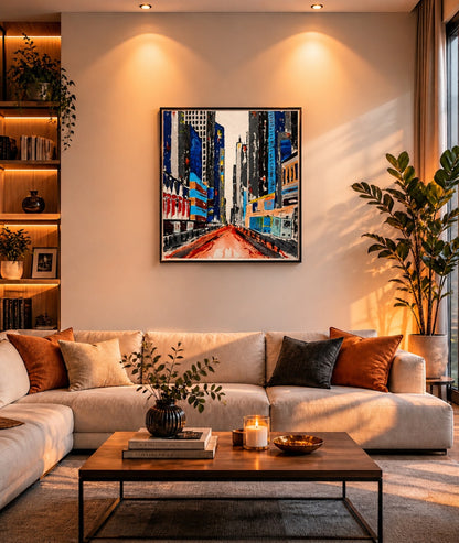 Pintura contemporánea decorativa urbana ideal para hogar