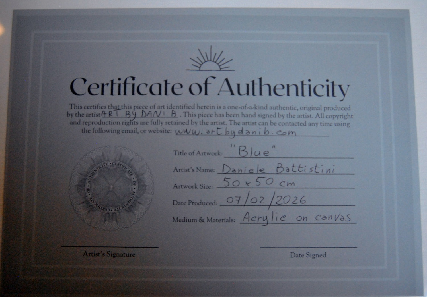 cuadro figurativo original en acrílico con certificado de autenticidad
