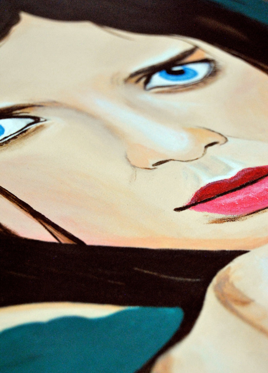 cuadro pop art pintado a mano en acrílico sobre lienzo ideal para decoración de hoteles, casas de lujo o restaurantes