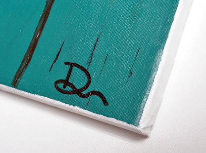 detalle de cuadro original pintado a mano en acrílico sobre lienzo ideal para decoraciones de interiores