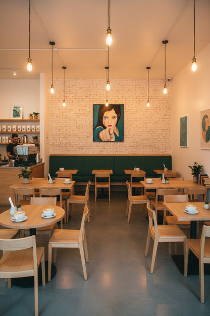 cuadro original pop art para decoración de cafeterías