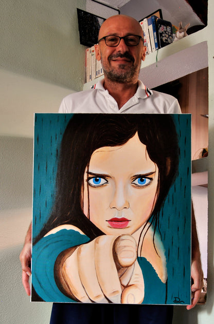 cuadro pop art pintado a mano en acrílico sobre lienzo ideal para decoración de hoteles, casas de lujo o restaurantes