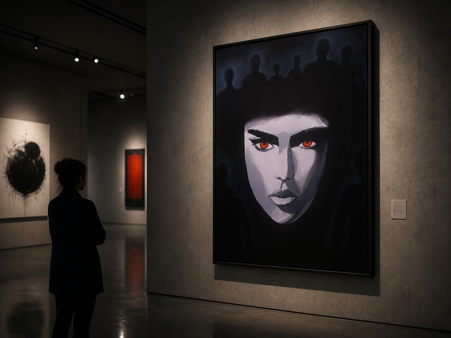 pintura contemporánea figurativa con mirada inquietante