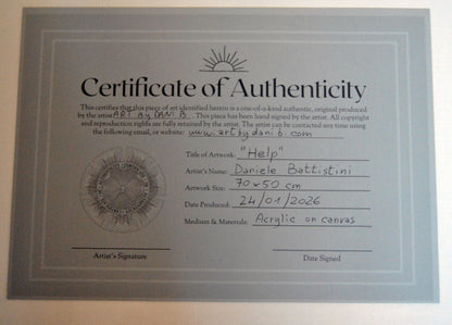Obra figurativa contemporánea con certificado de autenticidad