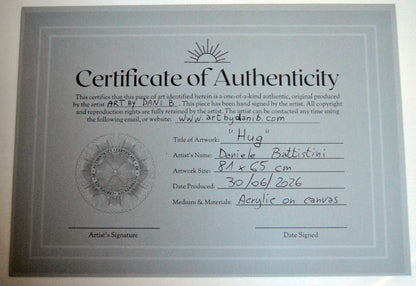 Cuadro contemporáneo para decoración e interiorismo, con certificado de autenticidad