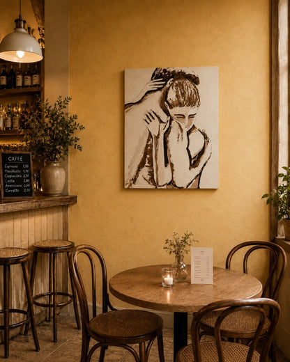 Cuadro contemporáneo para decoración de restaurantes y cafeterías