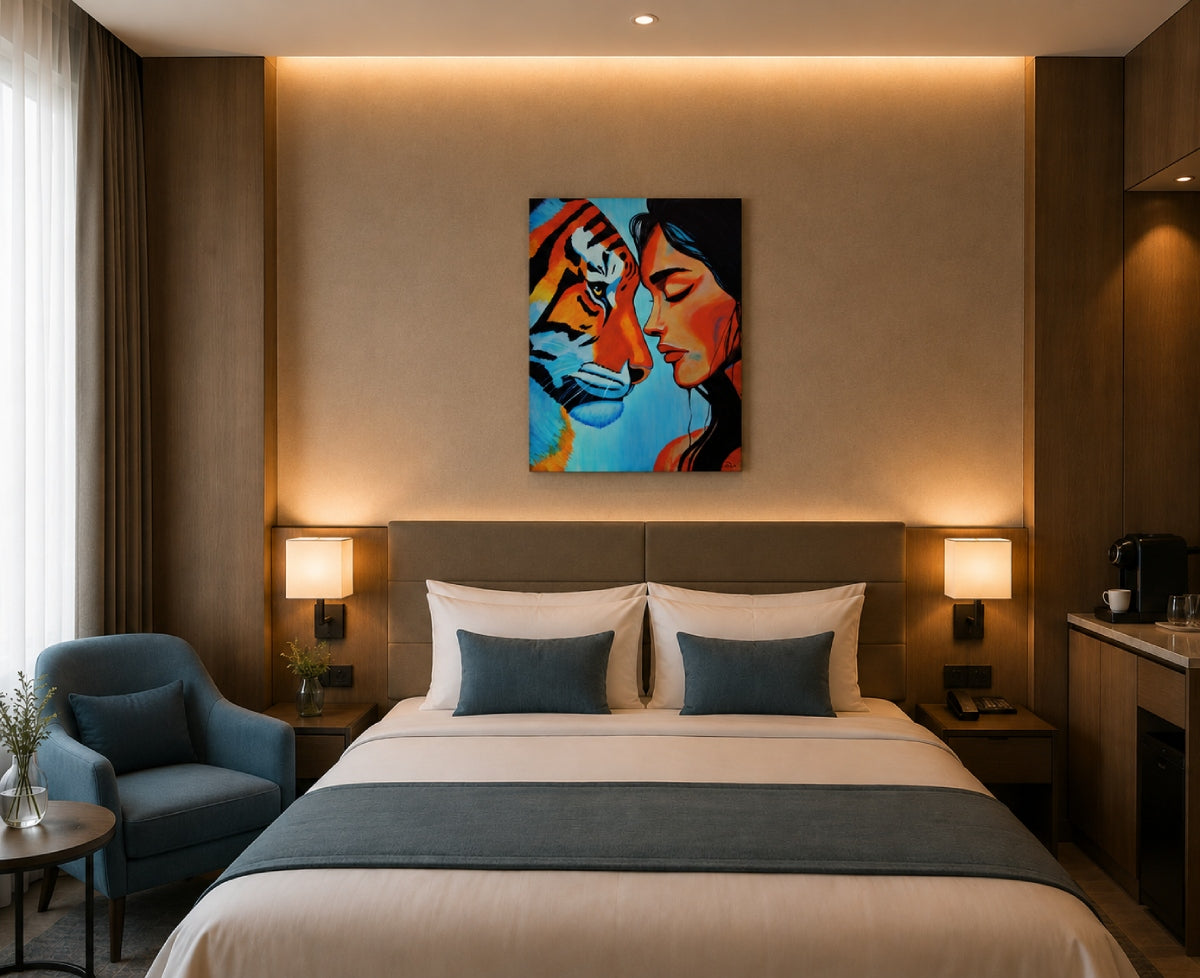 pintura contemporánea con mucha energía, ideal para decoración de hotel e interiorismo