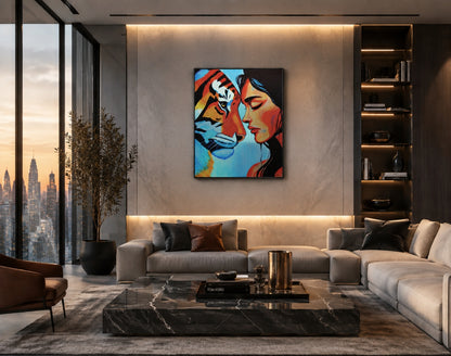 pintura contemporánea con mucha energía, ideal para decoración de pisos de lujo