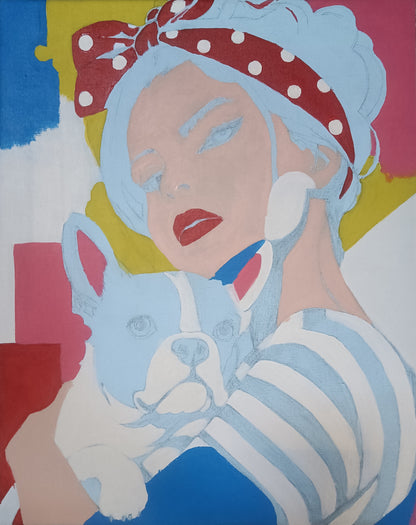 Proceso de creación de una pintura pop art