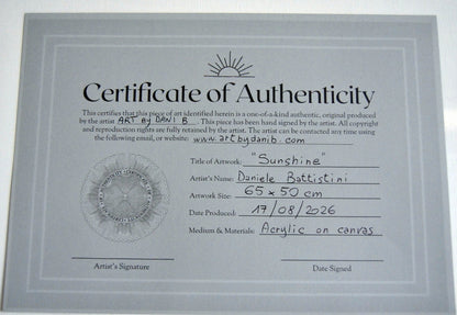 obra original para decoración con certificado de autenticidad