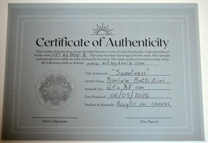 pintura original para decoración con certificado de autenticidad