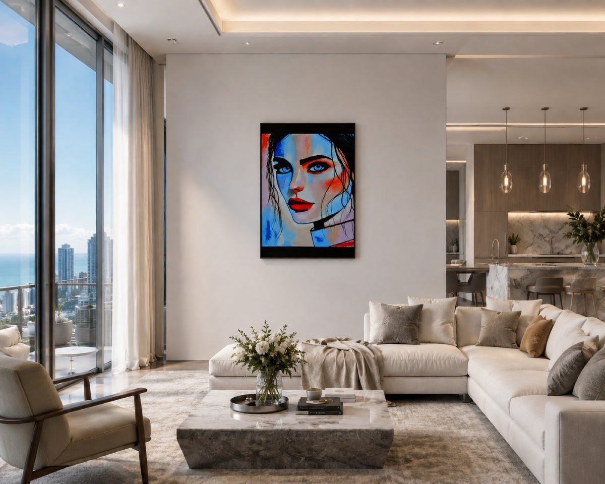 Obra contemporánea ideal para decoración de pisos de lujo