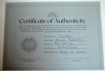 Retrato original de mujer para decoración con certificado de autenticidad