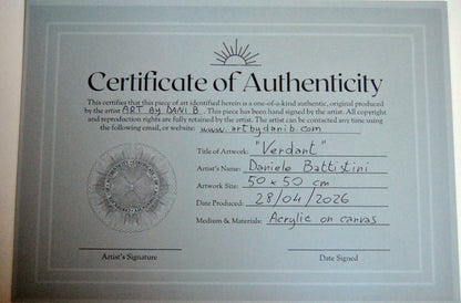 Pintura contemporánea original con certificado de autenticidad